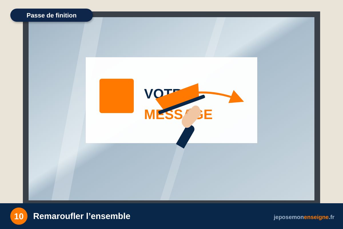 Remaroufler l’ensemble – Bulles, plis, poussière : rattraper une pose d’adhésif