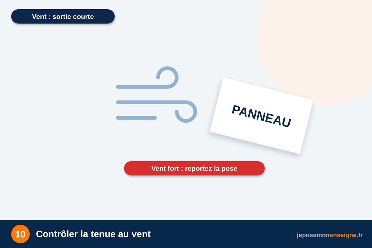 Contrôler la tenue au vent – Régler une potence télescopique