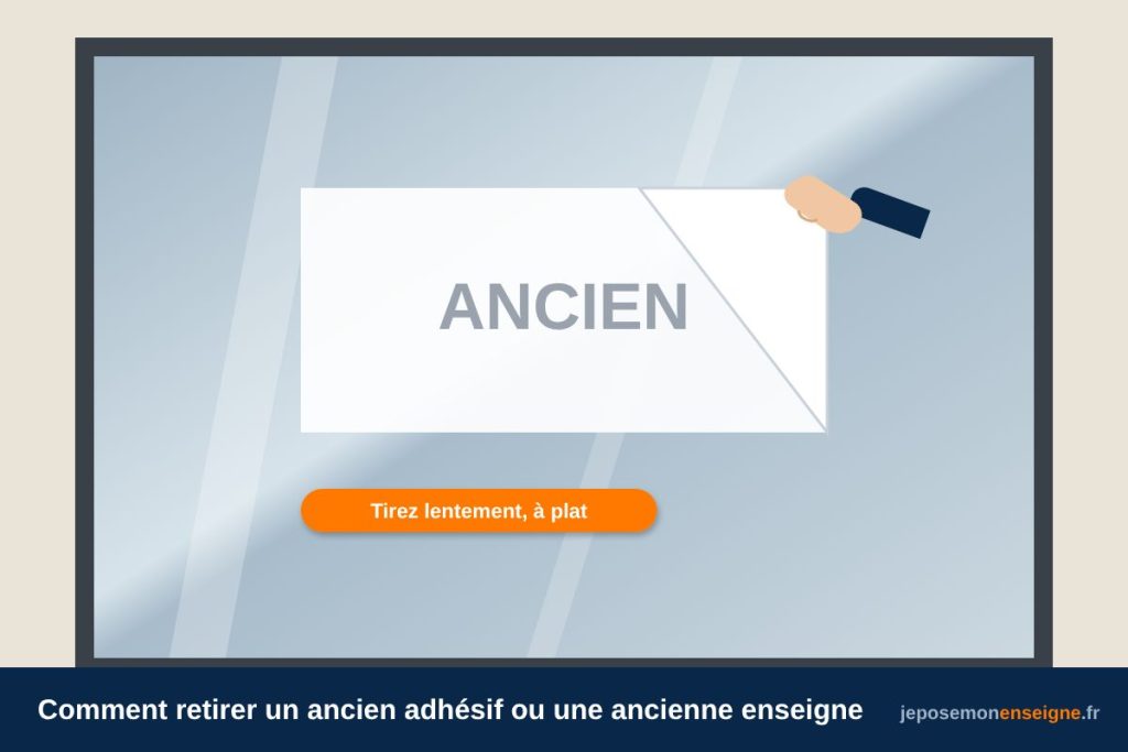 Comment retirer un ancien adhésif ou une ancienne enseigne