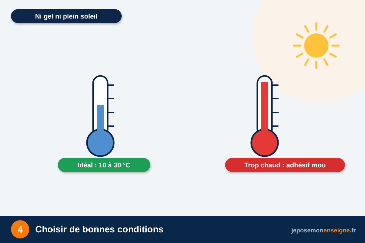 Choisir de bonnes conditions – Comment retirer un ancien adhésif ou une ancienne enseigne