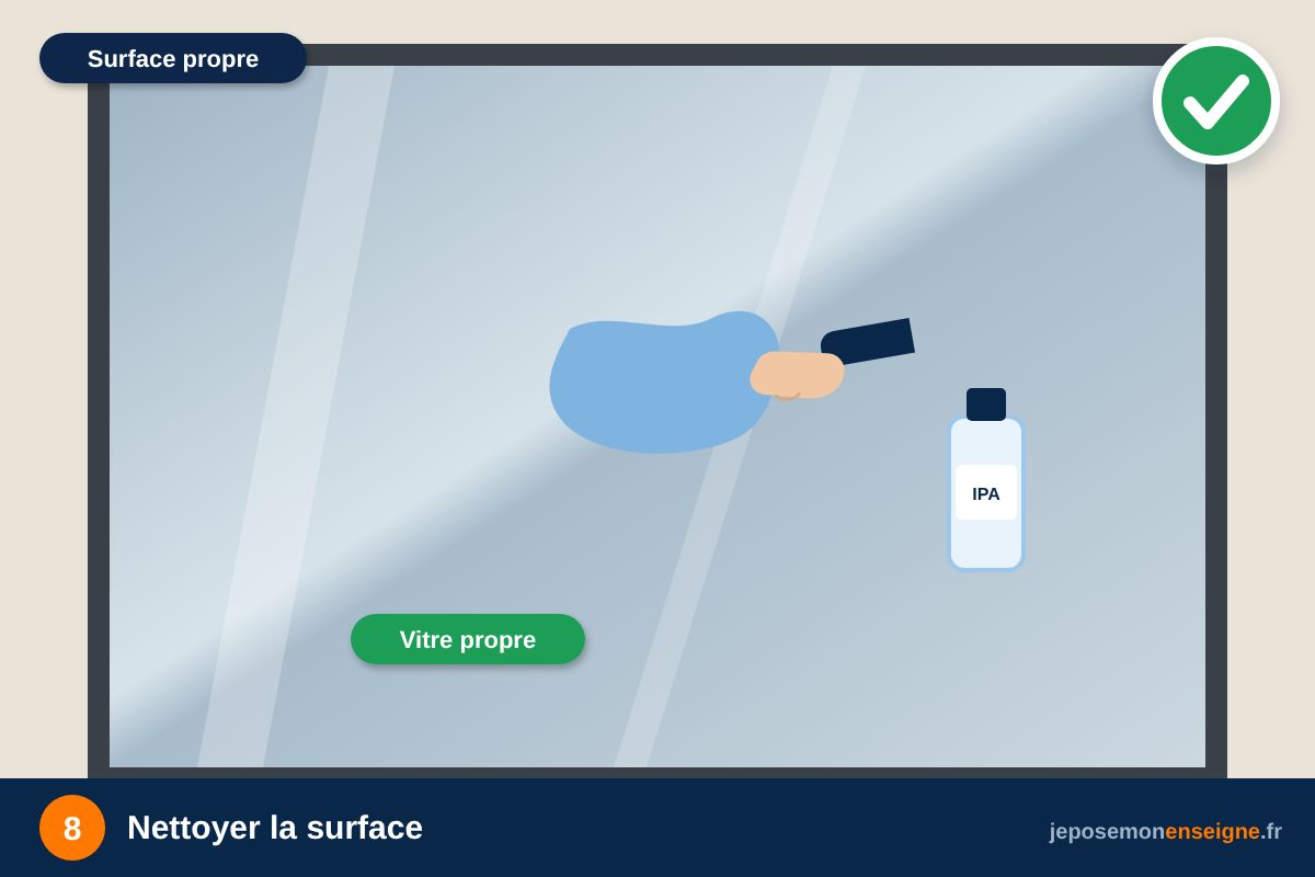 Nettoyer la surface – Comment retirer un ancien adhésif ou une ancienne enseigne