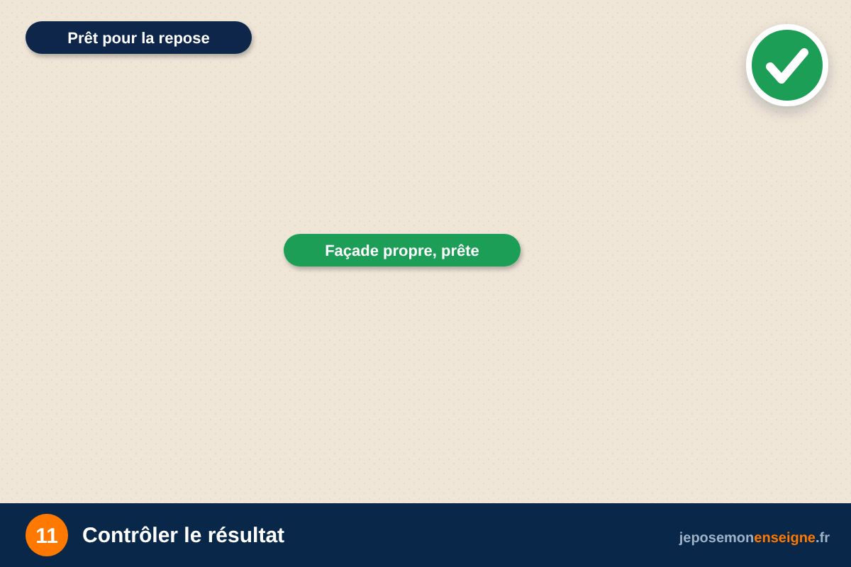 Contrôler le résultat – Comment retirer un ancien adhésif ou une ancienne enseigne