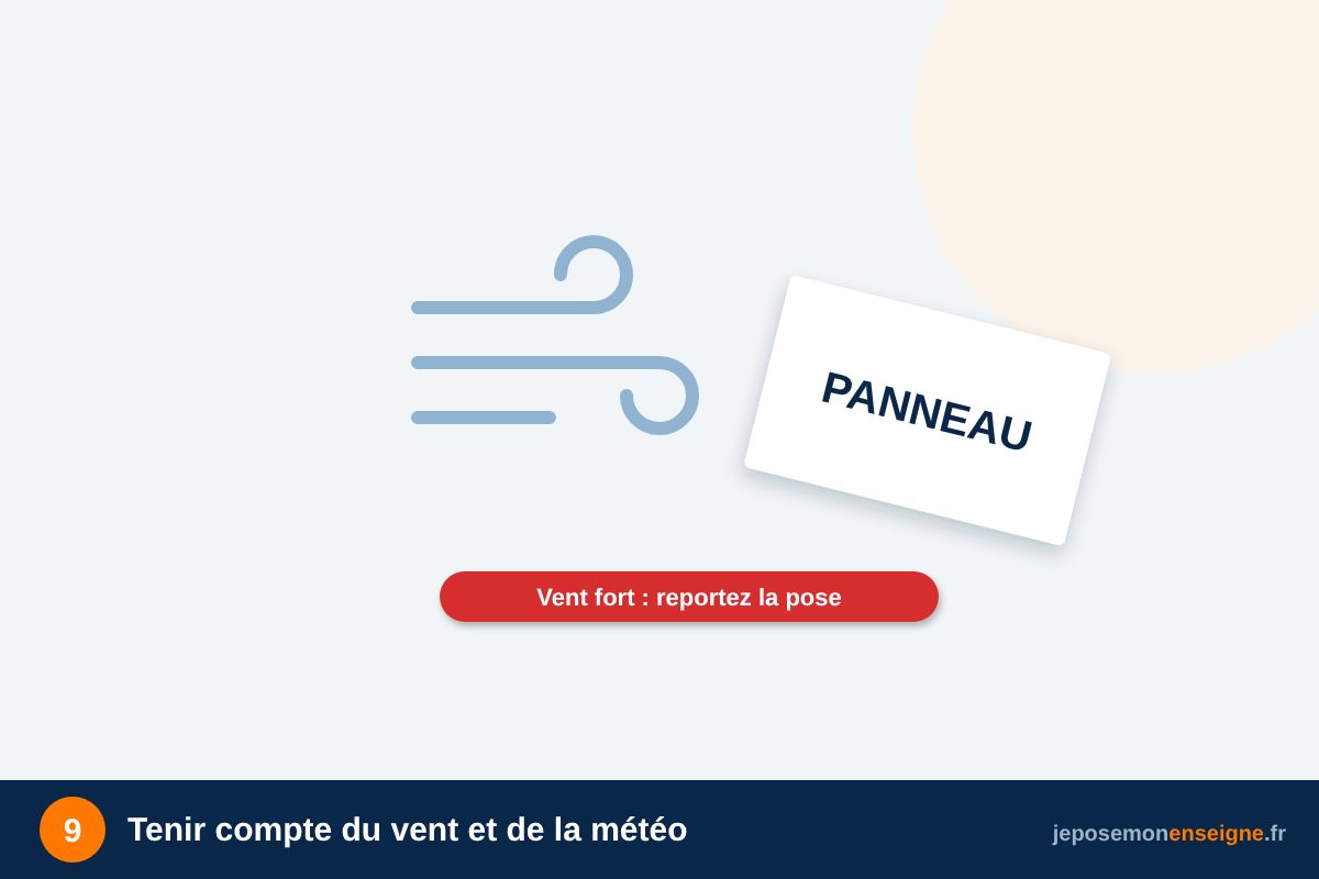 Tenir compte du vent et de la météo – Sécurité : travailler en hauteur (escabeau, échafaudage, nacelle)