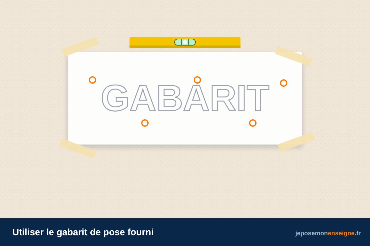 Utiliser le gabarit de pose fourni