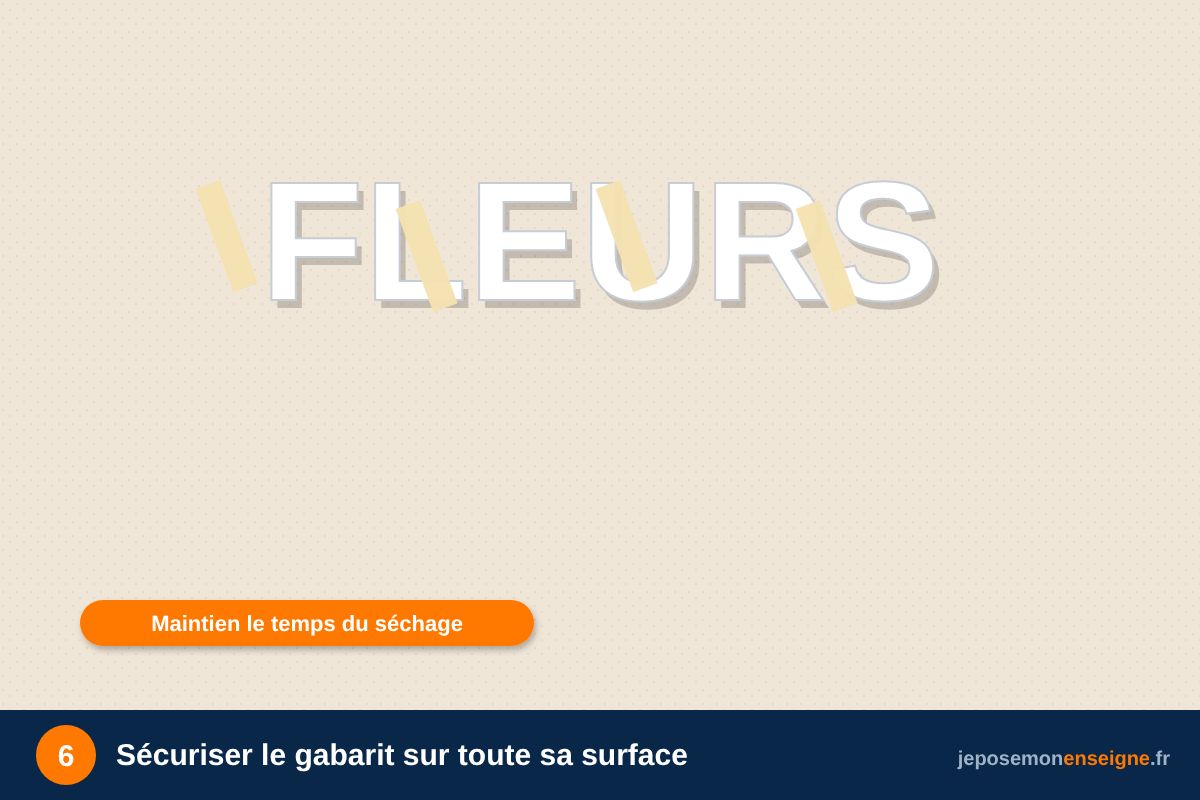 Sécuriser le gabarit sur toute sa surface – Utiliser le gabarit de pose fourni